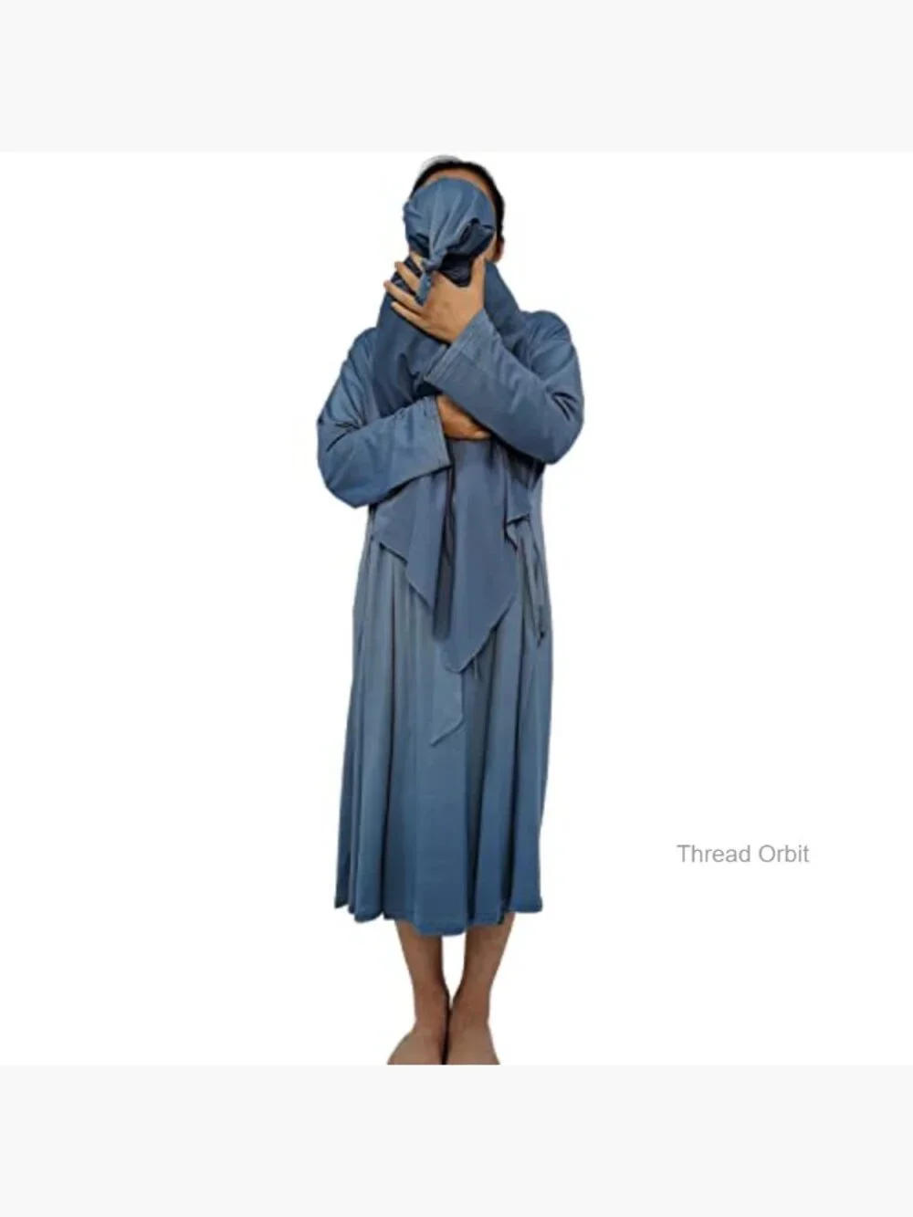 Maternity Robe with Matching Swaddle Blanket Set, Nursing Sleepwear, Soft Milk